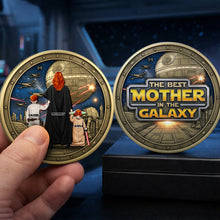 Load image into Gallery viewer, "The Best Mother in the Galaxy" - Personalized Metal Coin for Moms and Grandmas Coin PopCulturePrints