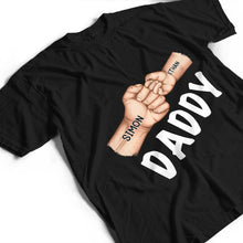 Load image into Gallery viewer, Dad's Fist Punch - Personalized T-Shirt for Fathers T-shirt PopCulturePrints