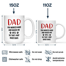 Load image into Gallery viewer, Dad You Worked Hard and Raised Me Well - Personalized Mug Mug PopCulturePrints