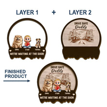 Load image into Gallery viewer, Drive Safe, We're Waiting for You - Personalized Car Visor Clip for Kids & Pets Car Visor Clip PopCulturePrints