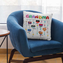 Load image into Gallery viewer, Personalized Mom Gift Pillow with Custom Names - Perfect for Mother's Day Pillow PopCulturePrints