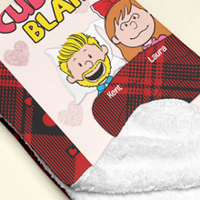 Load image into Gallery viewer, Custom Couples Cuddling Blanket - Valentine's Day Gifts Blanket PopCulturePrints