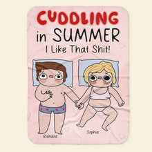 Load image into Gallery viewer, Personalized Cuddling Summer Blanket for Couples Blanket PopCulturePrints