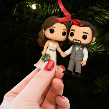 Load image into Gallery viewer, Love Captured: Custom Cartoon Wedding Ornament - Unique Personalized Gift for Couples Ornament PopCulturePrints
