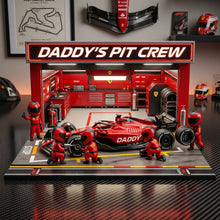 Load image into Gallery viewer, “Rev Up the Love!” Racing Crew Dad Acrylic Plaque - Personalized Gift for Dads, Grandpas, and Car Enthusiasts Shaped Plaques PopCulturePrints