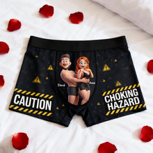 Load image into Gallery viewer, Caution: Choking Hazard - Fun Personalized Boxer for Him Boxer Briefs PopCulturePrints