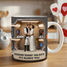 Load image into Gallery viewer, Across Every Galaxy, It’s Always You - Personalized Love Couples Coffee Mug Coffee Mug PopCulturePrints