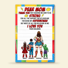 Load image into Gallery viewer, Superhero Mom Personalized Wood Art - Custom Gift for Mother's Day Wood Sign PopCulturePrints