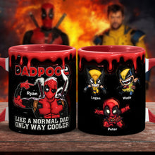 Load image into Gallery viewer, Dadpool Personalized Mug - Custom Psychopath Accent Mug Accent Mug PopCulturePrints