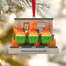 Load image into Gallery viewer, "Putting out work fires since 2024!" - Personalized Christmas Ornament for Coworkers Ornament PopCulturePrints