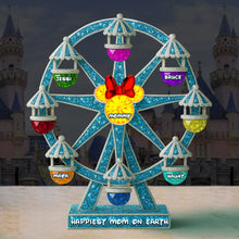 Load image into Gallery viewer, "Happiest Mom on Earth" - Personalized Ferris Wheel Plaque - Unique Gift for Mom, Grandma, and Special Occasions Shaped Plaques PopCulturePrints