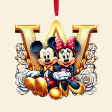 Load image into Gallery viewer, Custom Alphabet Christmas Ornament for Couples - Unique Holiday Gift | Valentine's Day Gifts Ornament PopCulturePrints