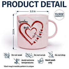 Load image into Gallery viewer, "Love is in the Heart" - Personalized Marble Mug & Serving Board Combo - Gift for Mom, Grandma, and Loved Ones Combo Marble Mug & Serving Board PopCulturePrints