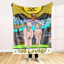 Load image into Gallery viewer, Custom Cartoon Couple Blanket - The Lovers Theme | Personalized Valentine's Day Gifts Blanket PopCulturePrints