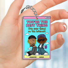 Load image into Gallery viewer, Customized Keychain for Couples – You’re the Best Thing Keychains PopCulturePrints