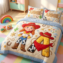 Load image into Gallery viewer, Custom Photo Cowboy CowGirl Quilt Bed Set - Personalized Gifts For Kid 04naqn020726 Bedding Set PopCulturePrints