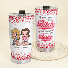 Load image into Gallery viewer, Personalized Bestie Tumbler - Funny Friendship Gift Tumbler Cup PopCulturePrints