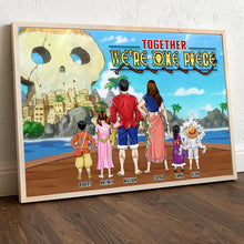 Load image into Gallery viewer, Custom Anime-Inspired Family Canvas: Together We're One Piece Poster & Canvas PopCulturePrints