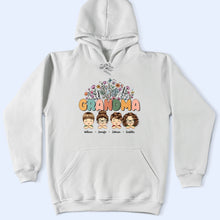 Load image into Gallery viewer, “Always in Our Hearts” - Personalized Grandma T-Shirt - Gift for Grandma, Mom T-shirt PopCulturePrints