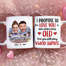 Load image into Gallery viewer, Personalized Couple Mug - Love You Even When We're Old Coffee Mug PopCulturePrints