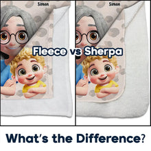 Load image into Gallery viewer, This Is My Grandkids Cuddling Blanket - Personalized Fleece Blanket, Sherpa Blanket Fleece Blanket PopCulturePrints