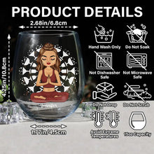 Load image into Gallery viewer, Yoga Class? Pour A Glass - Personalized Stemless Wine Glass Wine Glass PopCulturePrints