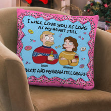 Load image into Gallery viewer, Custom Cartoon Couple Love Pillow - Personalized Valentine's Day Gifts Pillow PopCulturePrints