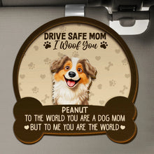 Load image into Gallery viewer, Drive Safe Mom - I Woof You 3D Dog Visor Clip - Personalized Gift for Dog Moms Car Visor Clip PopCulturePrints