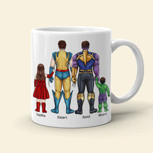 Load image into Gallery viewer, Best Dads Ever Personalized Superhero Coffee Mug Coffee Mug PopCulturePrints