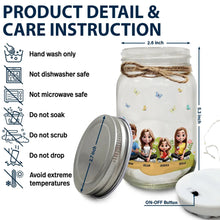 Load image into Gallery viewer, “We Hope Every Time You Light This Up, It Reminds You How Much We Love You” - Personalized Mason Jar Light - Gift for Mom, Grandma, and Loved Ones Mason Jar Light PopCulturePrints