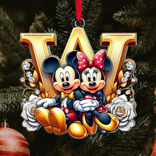 Load image into Gallery viewer, Custom Alphabet Christmas Ornament for Couples - Unique Holiday Gift | Valentine's Day Gifts Ornament PopCulturePrints