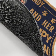 Load image into Gallery viewer, A Crazy Cat Lady And Her Grumpy Old Man Live Here - Funny Personalized Doormat Doormat PopCulturePrints