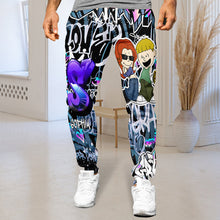 Load image into Gallery viewer, Trendy Y2K Personalized Couple Sweatpants | Love Era Style - Valentine's Day Gifts Shorts and Pants PopCulturePrints