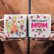 Load image into Gallery viewer, The Coolest Mom Ever - Personalized Marble Mug Gift for Mom, Grandma, and Loved Ones Marble Mug PopCulturePrints