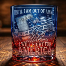 Load image into Gallery viewer, Until I Am Out of Ammo - Freedom Round Glass - Custom Gifts for Patriots Glass PopCulturePrints