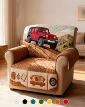 Load image into Gallery viewer, "Rev up Your Living Space with Custom Adventure!" - Off-Road Car Quilted Sofa Cover - Personalized Gift for Off-Road Lovers Sofa Cover PopCulturePrints