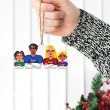 Load image into Gallery viewer, Custom Family Football Fan Acrylic Ornament Ornament PopCulturePrints