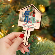 Load image into Gallery viewer, Custom Family Wood Ornament - New Home & Christmas Keepsake Ornament PopCulturePrints