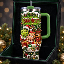Load image into Gallery viewer, "Spread Holiday Cheer with a Smile!" - Cute Holiday Mischief Tumbler - Personalized Christmas Gift for Family, Friends, Kids, and Everyone Tumbler Cup PopCulturePrints