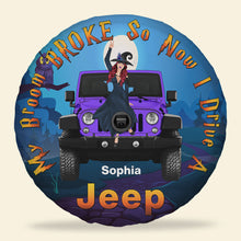 Load image into Gallery viewer, Personalized Jeep Girl Cap with Sunflower and Custom Name Tire Covers PopCulturePrints