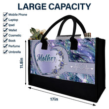 Load image into Gallery viewer, "Cherish Every Moment, You are Loved - Personalized Canvas Tote Bag" - Custom Gift for Grandma and Moms Canvas Tote Bag PopCulturePrints