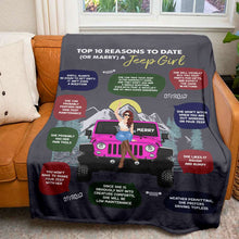 Load image into Gallery viewer, Personalized Jeep Girl Tire Cover - Yes, This Is My Jeep Blanket PopCulturePrints