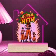 Load image into Gallery viewer, Super Mom Personalized LED Light - Dragon Warrior Theme Led Night Light PopCulturePrints