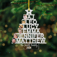 Load image into Gallery viewer, Personalized Family Photo Christmas Tree Ornament Ornament PopCulturePrints