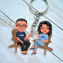 Load image into Gallery viewer, Personalized Couple Keychain - Unique Valentine's Day Gifts for Drink Lovers Keychains PopCulturePrints