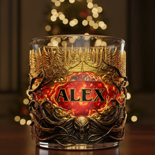 Load image into Gallery viewer, "Unleash Your Imagination with Every Sip" - Personalized Round Glass - Gift for Fantasy Series Lovers Glass PopCulturePrints