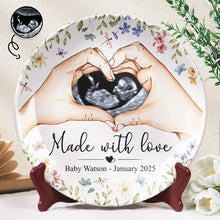 Load image into Gallery viewer, Made With Love - Custom Personalized Ceramic Plate Ceramic Plate PopCulturePrints