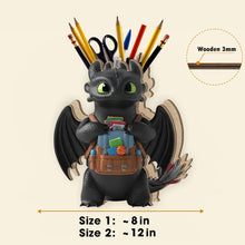 Load image into Gallery viewer, Ignite Imagination with a Personalized Mythical Creature Wooden Pen Holder - Perfect Gift for Fantasy Enthusiasts Pen Holder PopCulturePrints