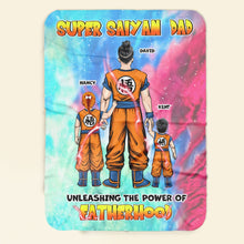 Load image into Gallery viewer, Super Dad Custom Anime Blanket - Perfect Father's Day Gift Blanket PopCulturePrints