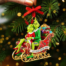 Load image into Gallery viewer, Let's Sleigh This Ride Tonight - Personalized Christmas Ornament for Couples Ornament PopCulturePrints
